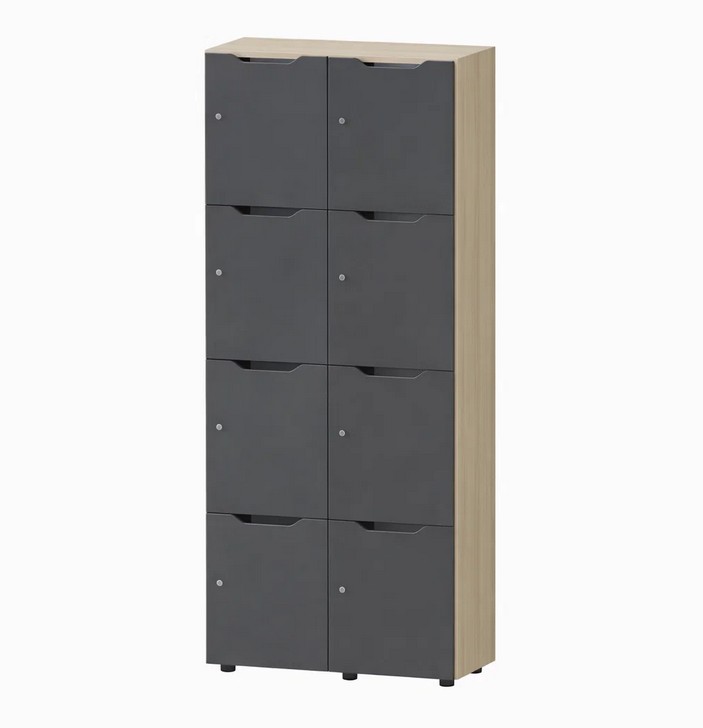 Шафа-локер для зберігання засобів навчання на 8 дверок, АЛМАНТ, 856х400х1736 мм